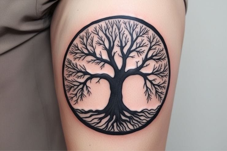 Circle Of Life Family Tree Tattoo