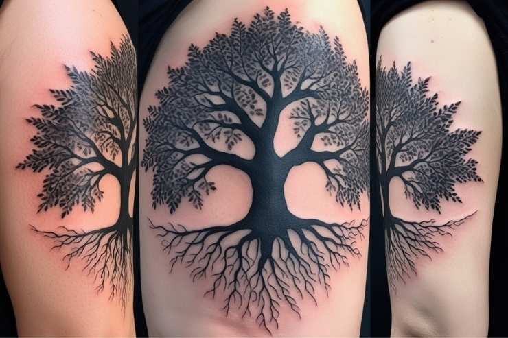 Generations Of Strength - Family Roots Tattoo