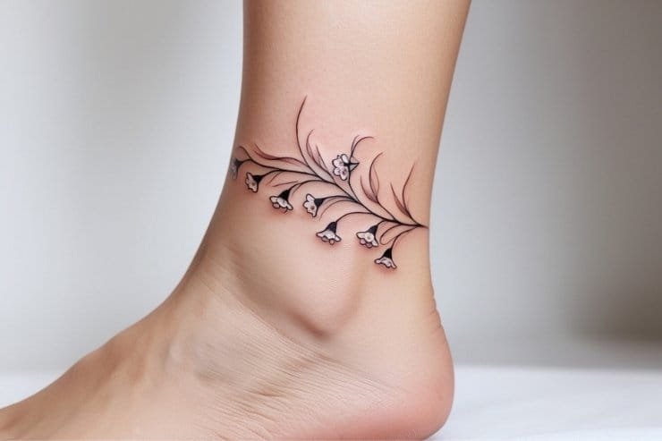 Lily of the Valley Minimalist Tattoo 2