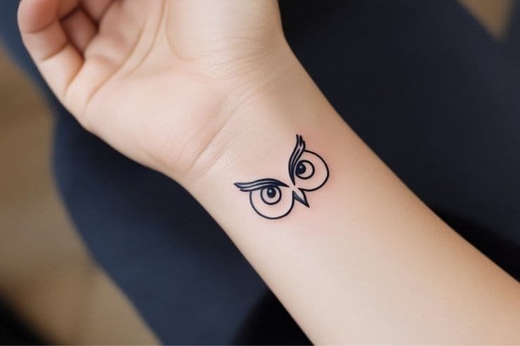 Minimalist Owl Eye On Wrist For Subtle Impact
