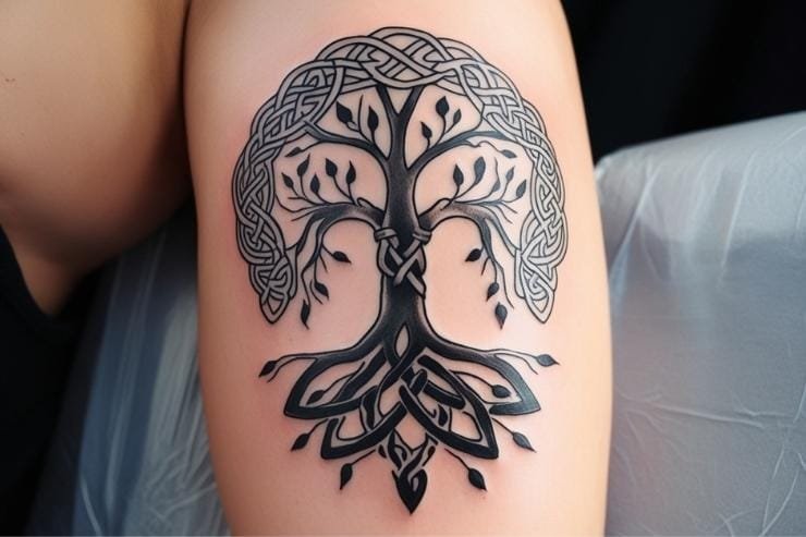 Tree Of Life With Celtic Knots Tattoo 2