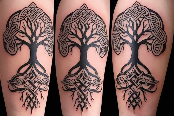 Tree Of Life With Celtic Knots Tattoo