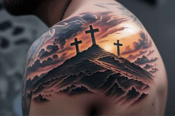 3 cross tattoo
