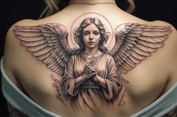 Guardian Angel Tattoo Design