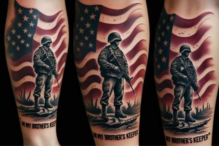 Military-Inspired Tribute Tattoos