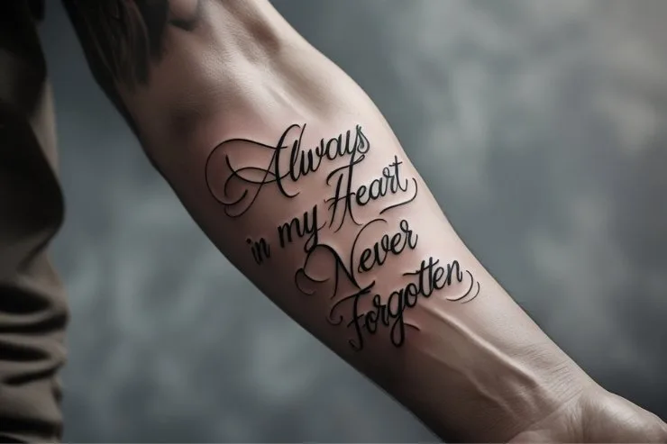 Quote Tattoo For RIP Brother