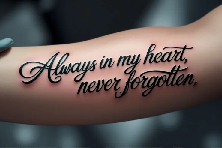 Quote Tattoo For RIP Brothers