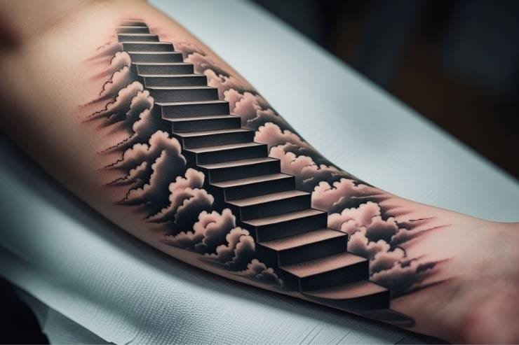 Stairway to Heaven' Pencil Drawing Tattoos