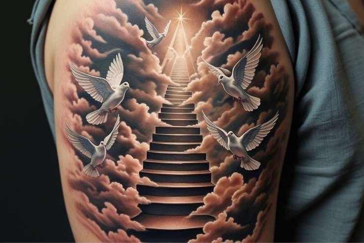 Stairway to Heaven Tattoo Motif of Peace