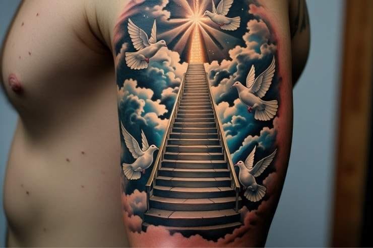 Stairway to Heaven Tattoos Motif of Peace