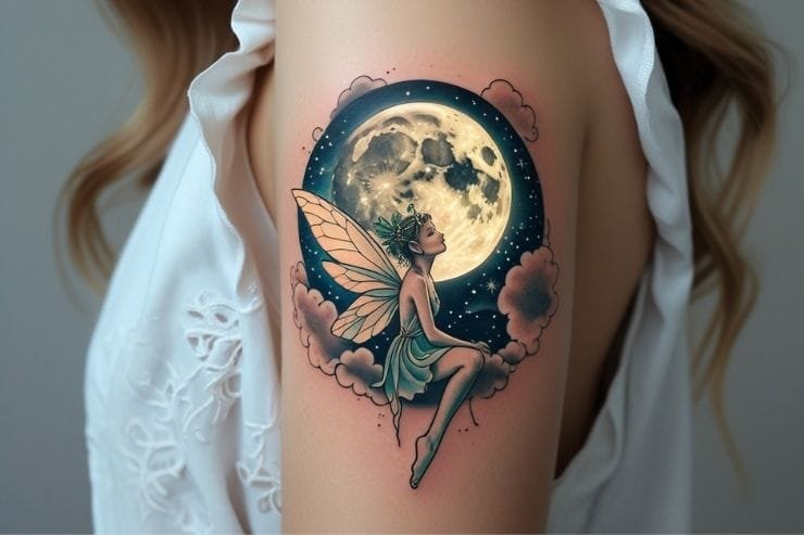 fairy moon tattoos