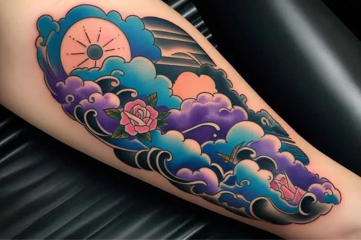 Neo-Traditional Cloud Tattoos